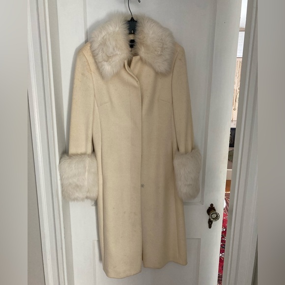 Express Jackets & Coats Cream Fur Coat Poshmark